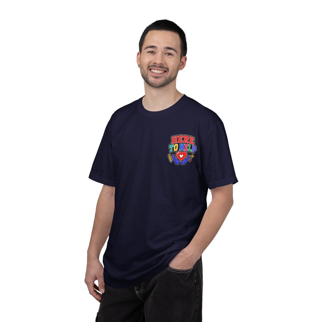 Here to Help School Support Staff Comfort Colors® Tee 🍎✏️
