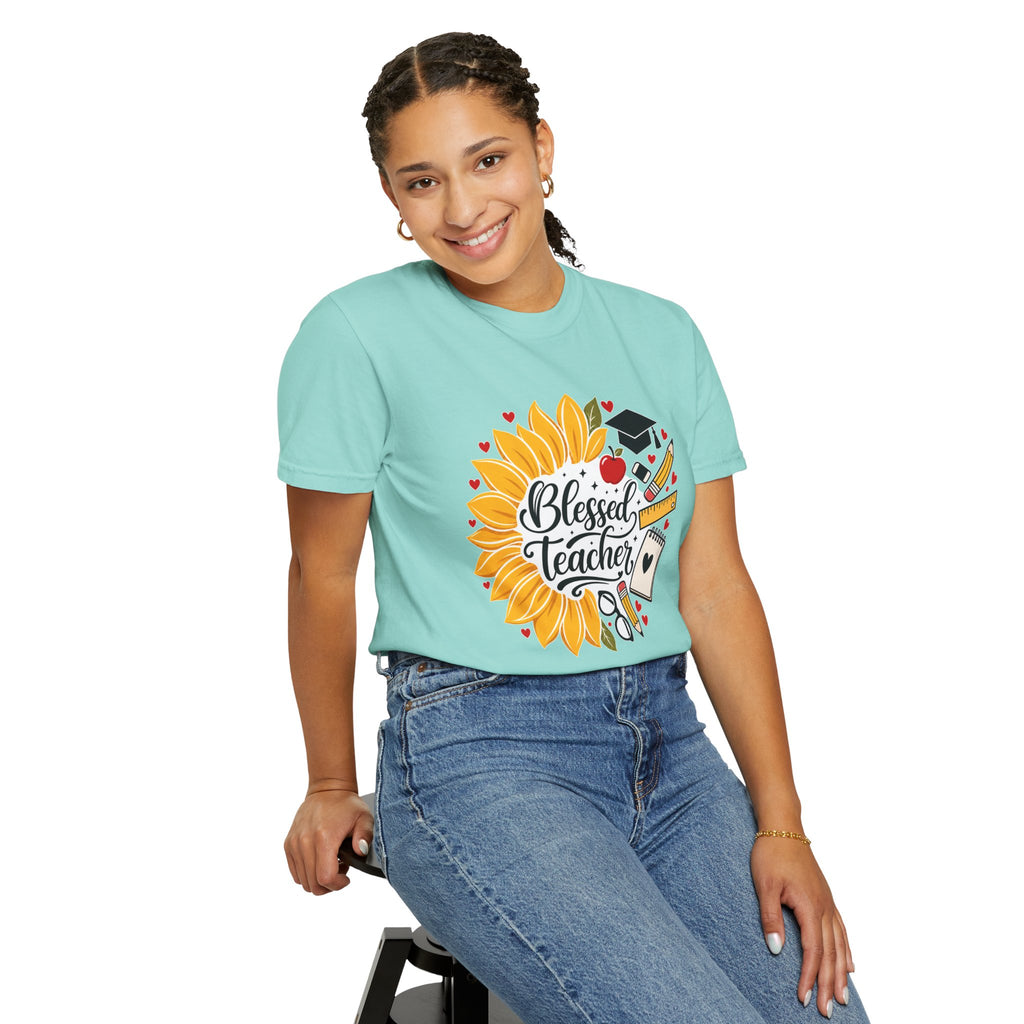 Blessed Teacher Heavyweight Tee 🌻📚✏️