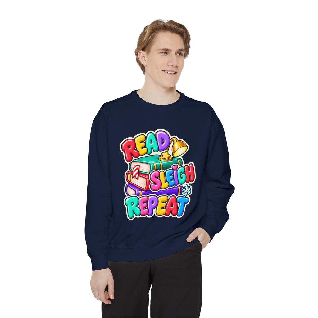 Read, Sleigh, Repeat Christmas Sweatshirt 📚🔔❄️