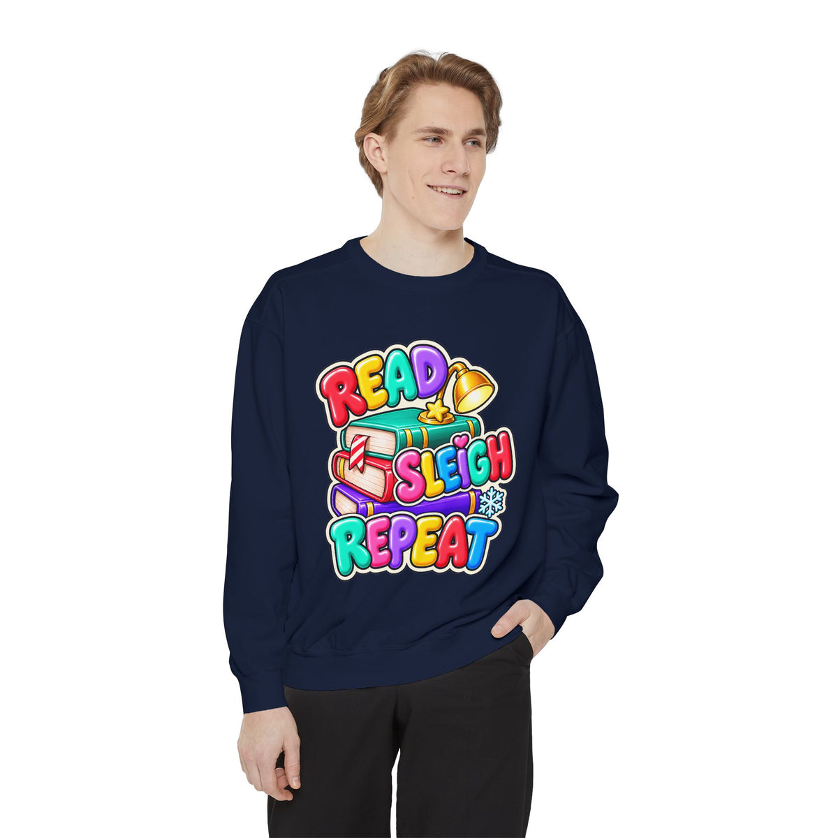 Read, Sleigh, Repeat Christmas Sweatshirt 📚🔔❄️