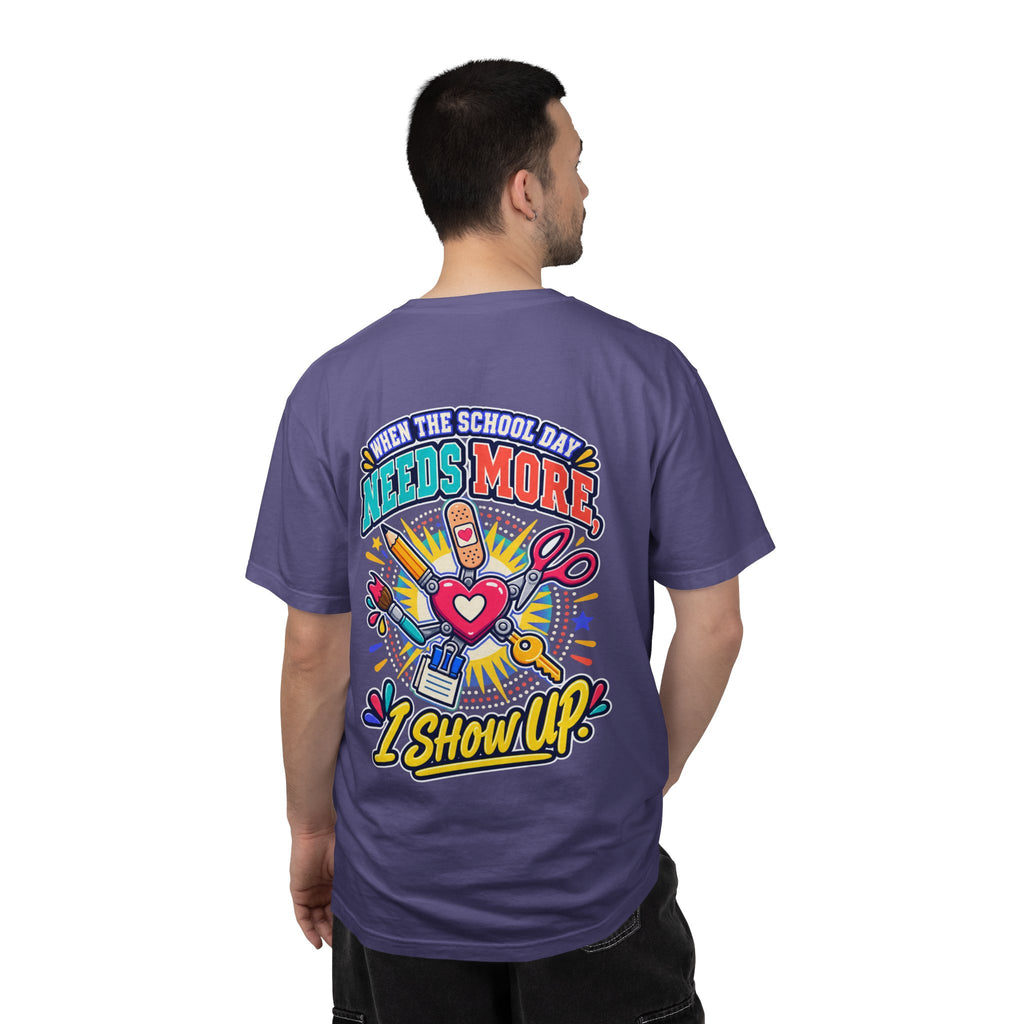 Here to Help School Support Staff Comfort Colors® Tee 🍎✏️