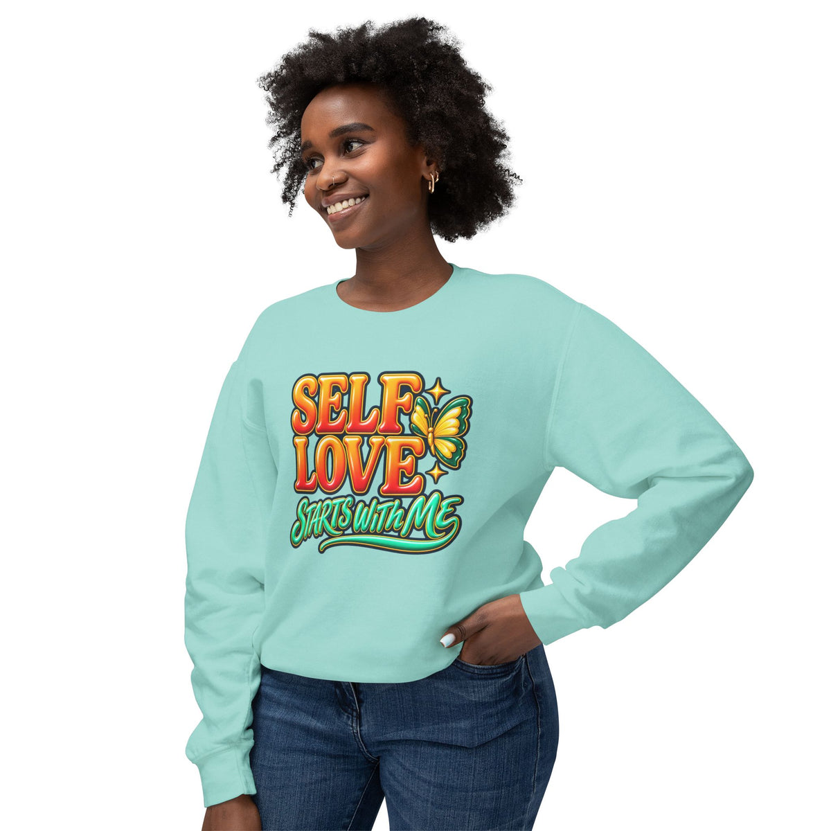 Self Love Starts With Me Crewneck Sweatshirt