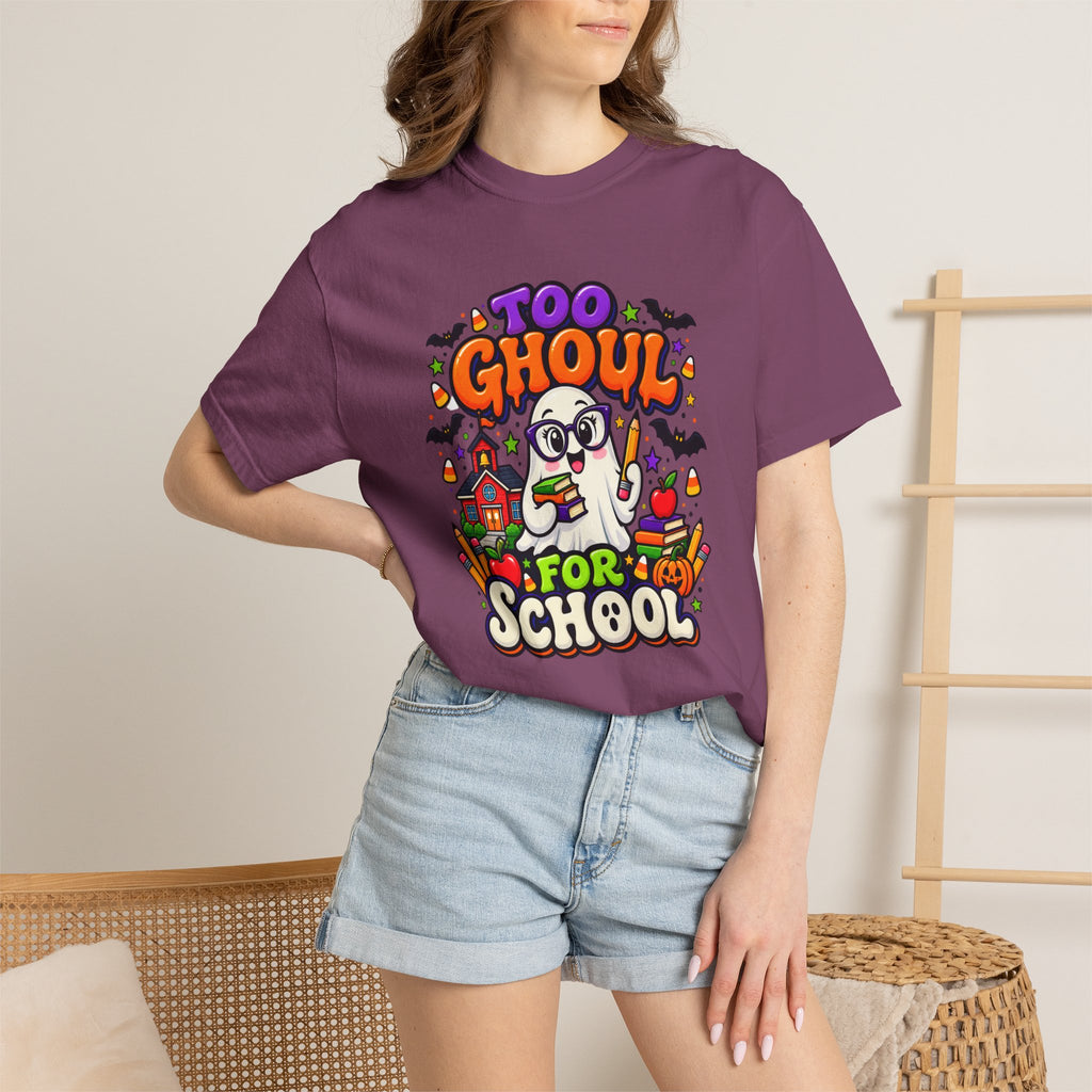 Too Ghoul for School T-Shirt — Cute Halloween Ghost Back-to-School Tee
