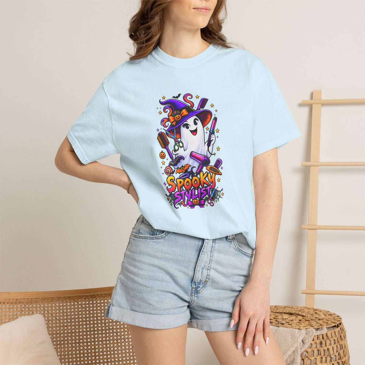 Spooky Stylist Halloween Tee – Adult Unisex Beauty Salon Party Shirt