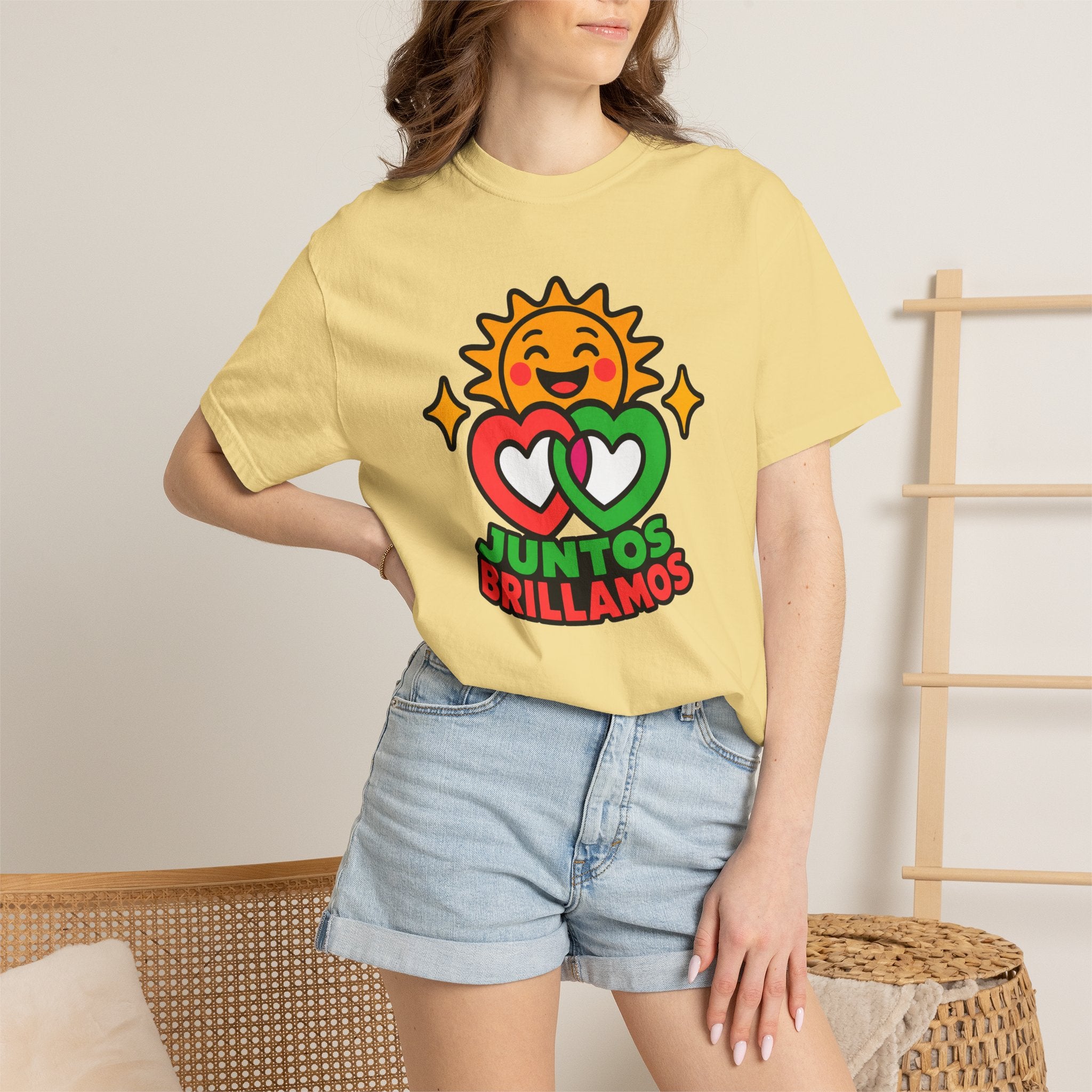 Juntos Brillamos Latino Heritage Heavyweight Tee ☀️❤️