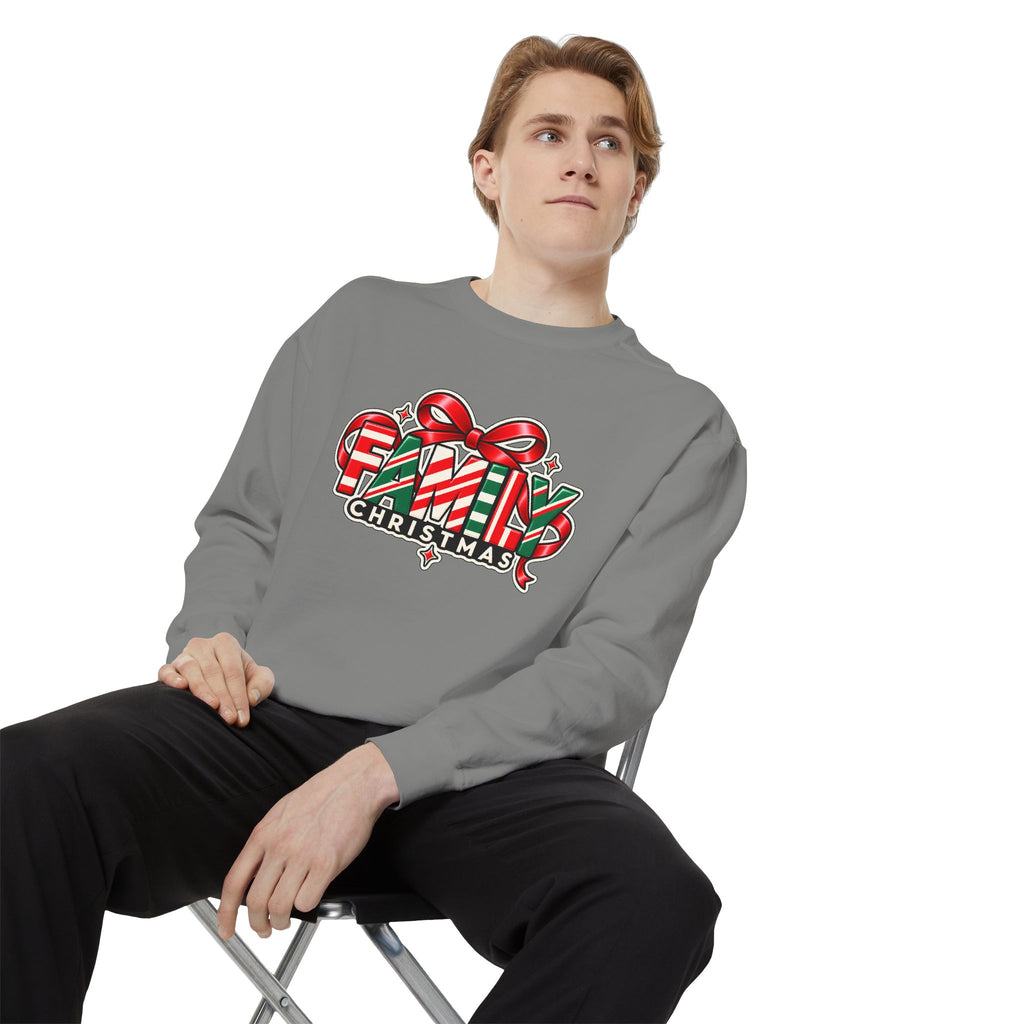 Family Christmas Candy Cane Holiday Sweatshirt