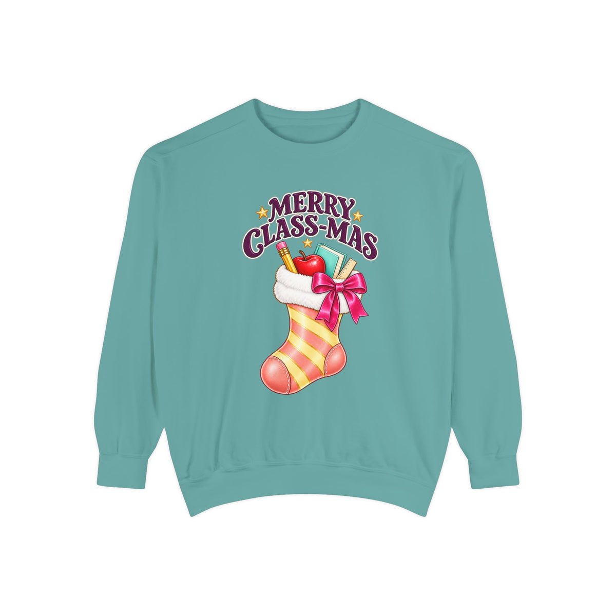 Merry Class-mas Sweatshirt – Cute Christmas Stocking Teacher Holiday Sweater