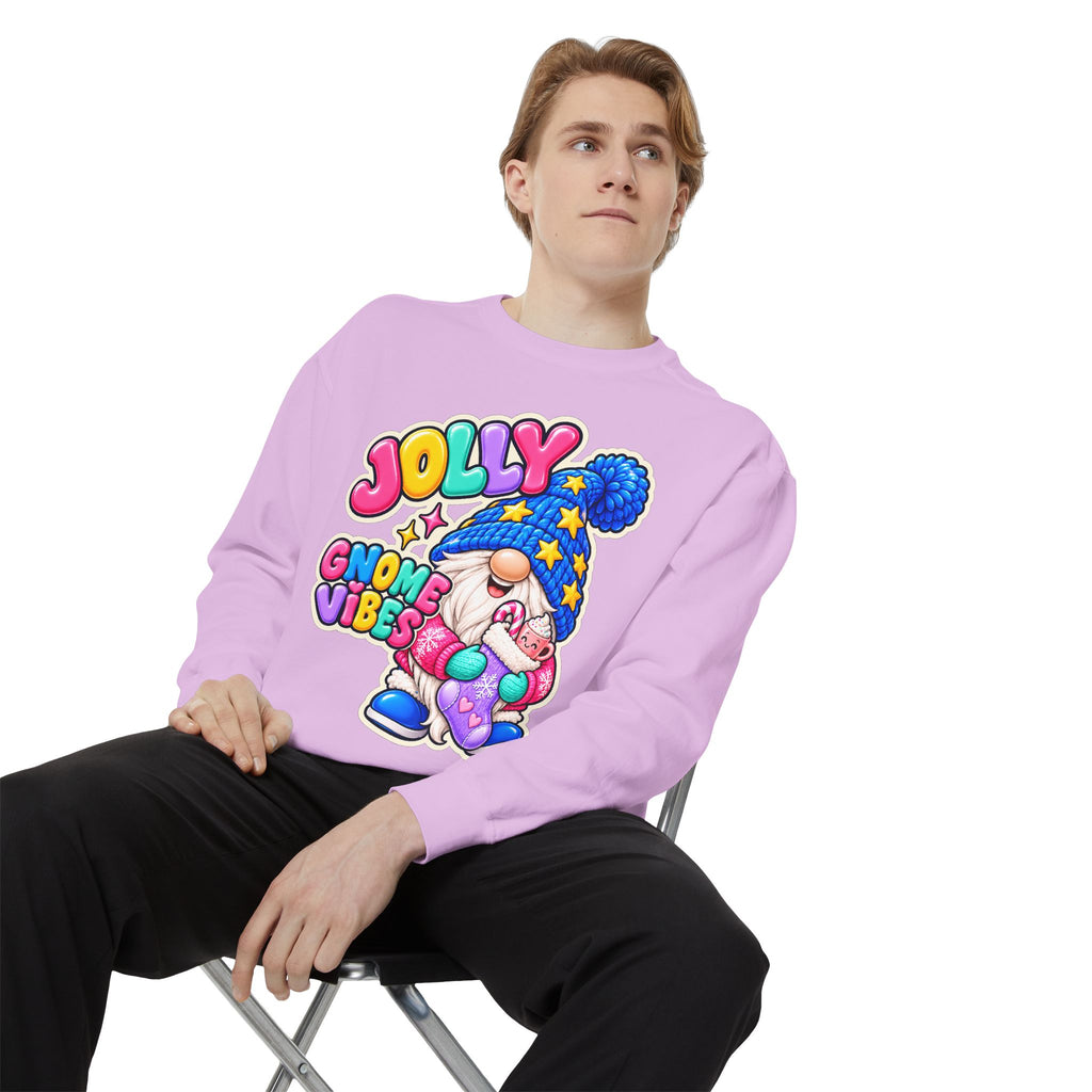 Jolly Gnome Vibes Christmas Sweatshirt