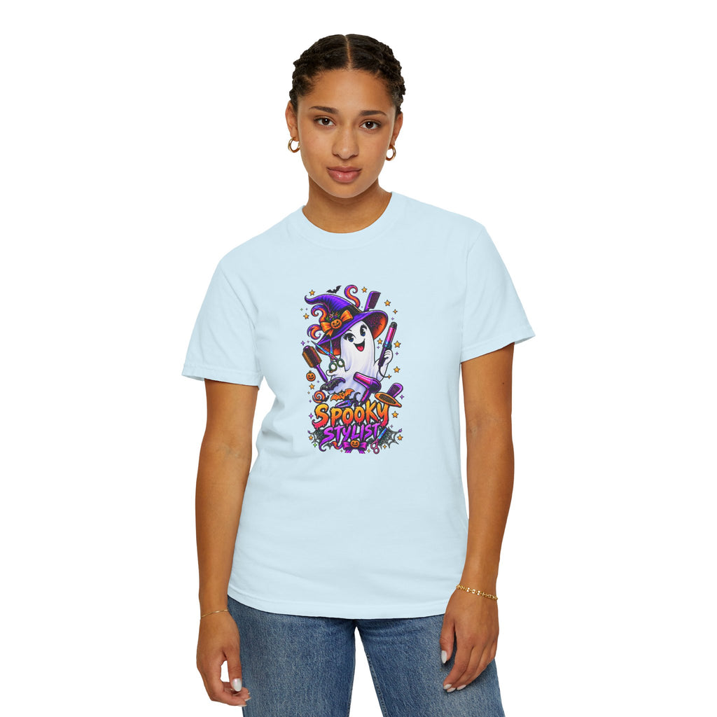 Spooky Stylist Halloween Tee – Adult Unisex Beauty Salon Party Shirt