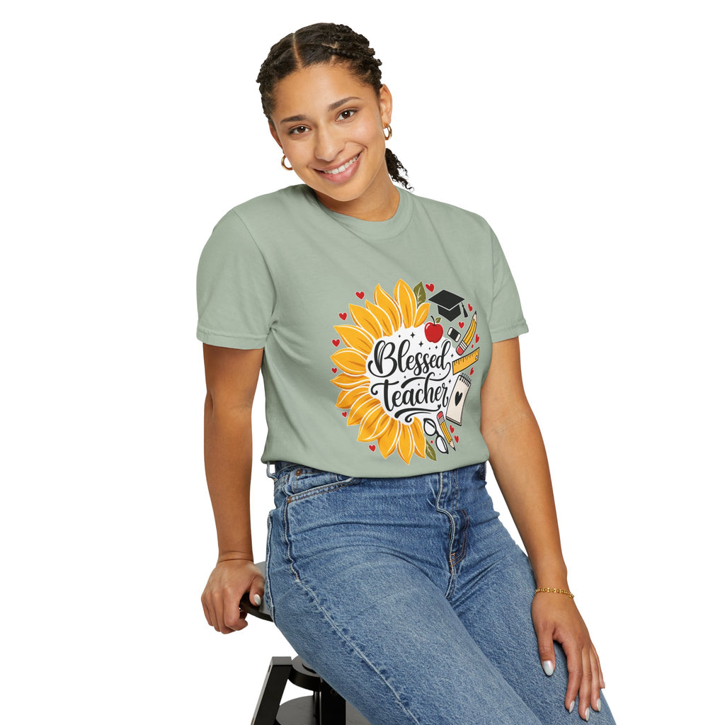 Blessed Teacher Heavyweight Tee 🌻📚✏️