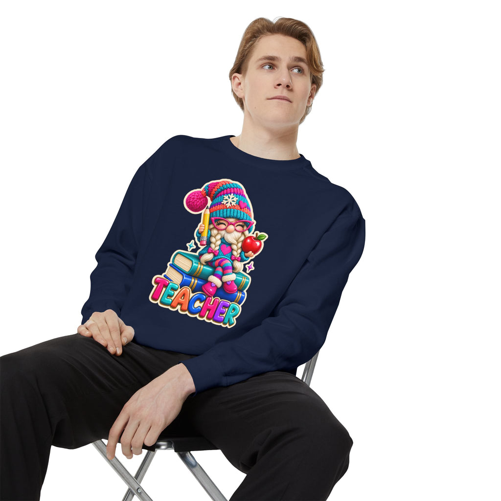 Teacher Gnome Book Lover Holiday Sweatshirt
