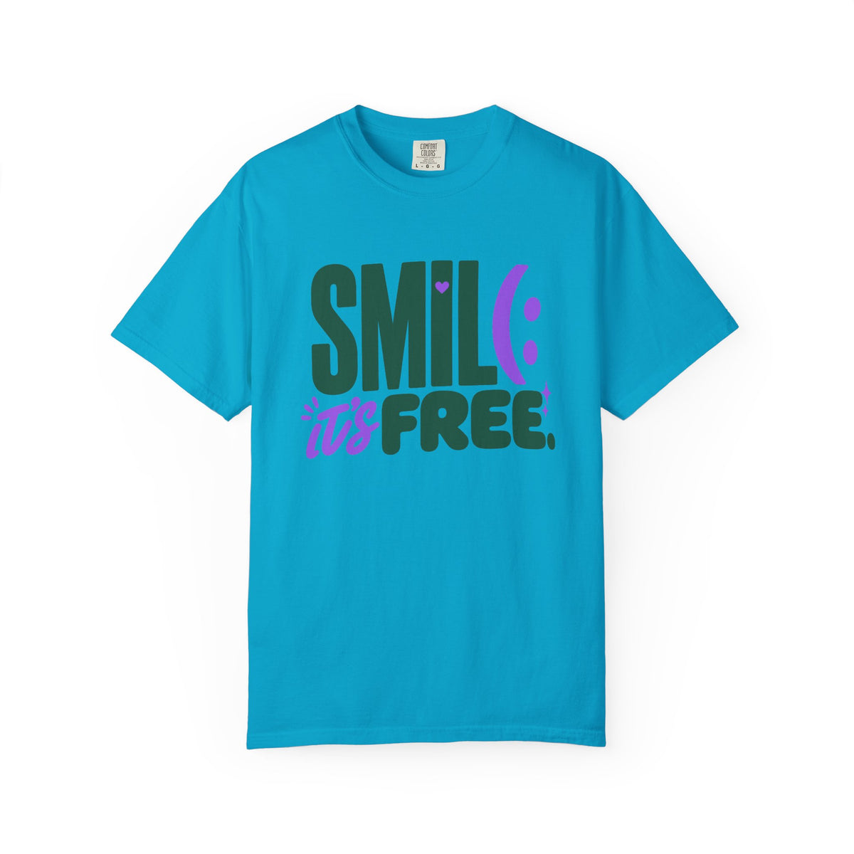 SMILE IT’S FREE! Garment-Dyed Graphic Tee
