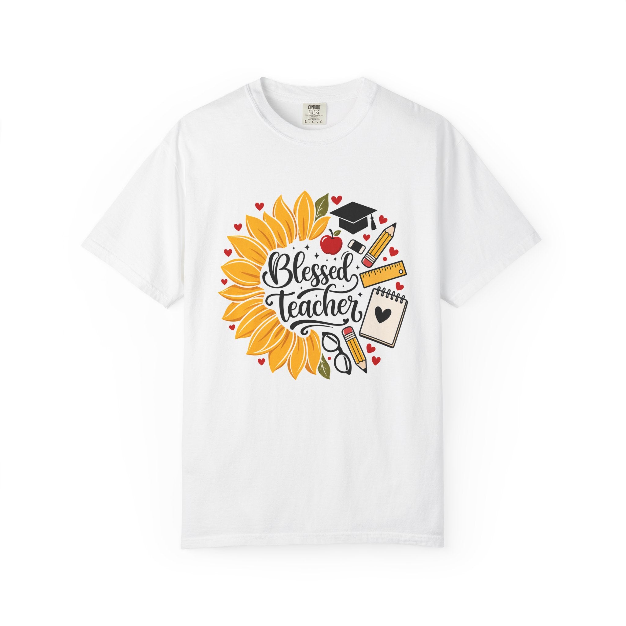 Blessed Teacher Heavyweight Tee 🌻📚✏️
