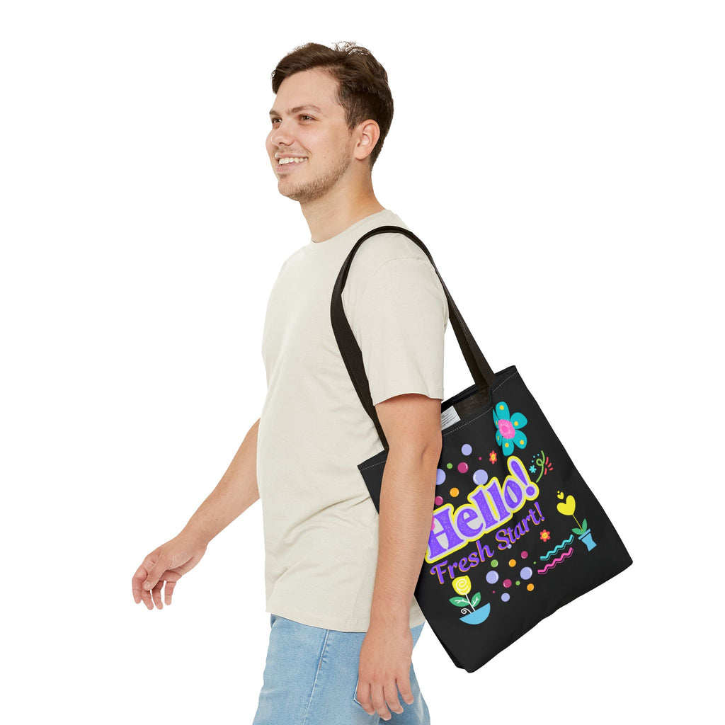 Hello Fresh Start / You've Got This" Retro Two-Sided Tote Bag