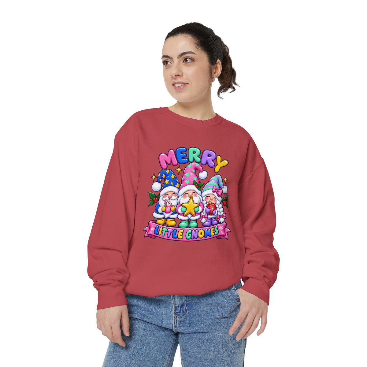 Merry Little Gnomes Sweatshirt Cute Christmas Holiday Crewneck