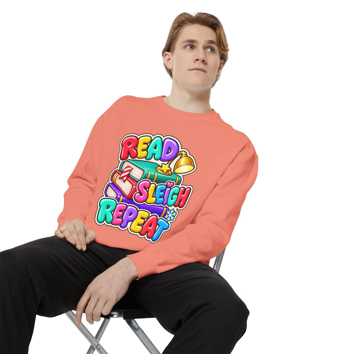 Read, Sleigh, Repeat Christmas Sweatshirt 📚🔔❄️