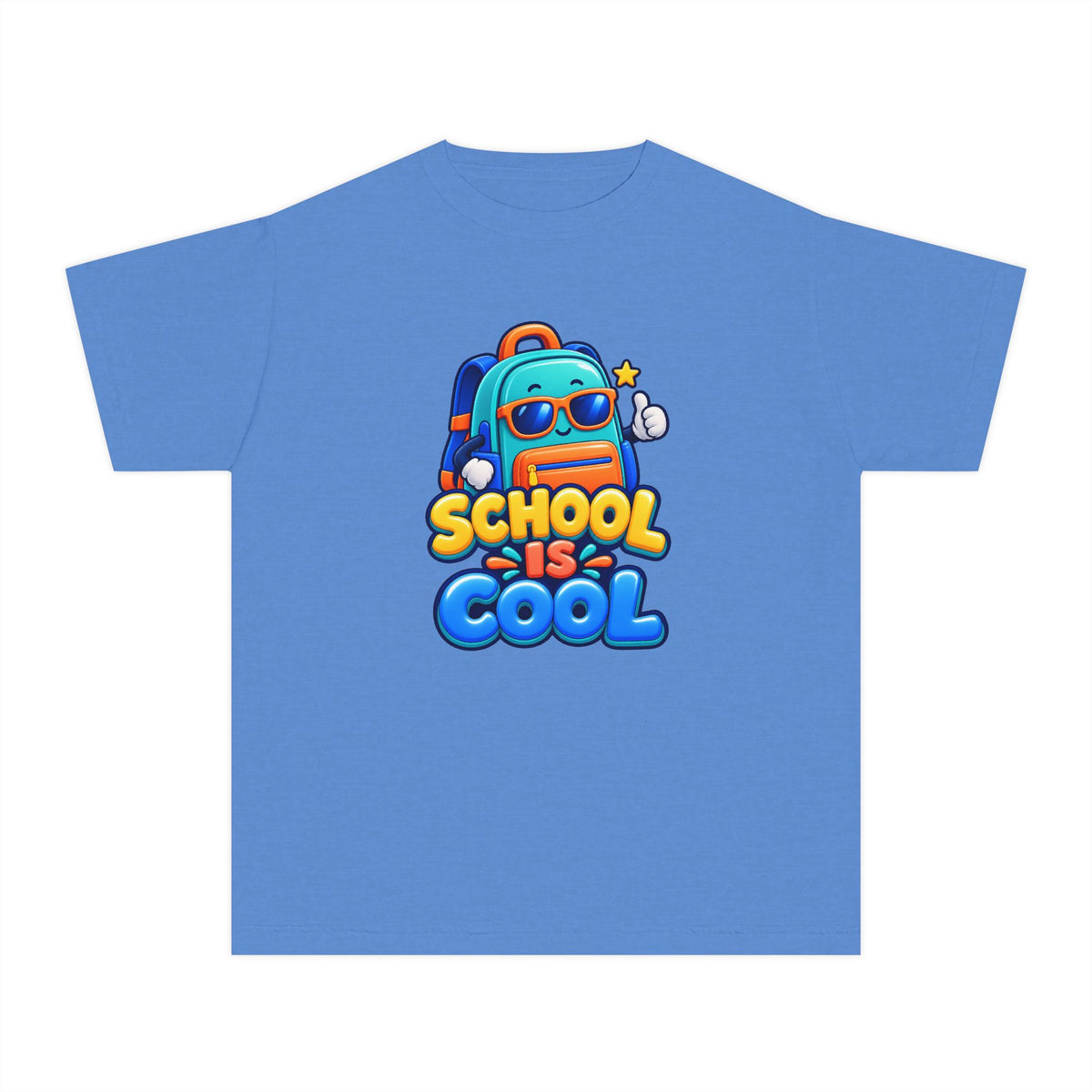 🎒 School Is Cool Backpack Cartoon Kids Tee