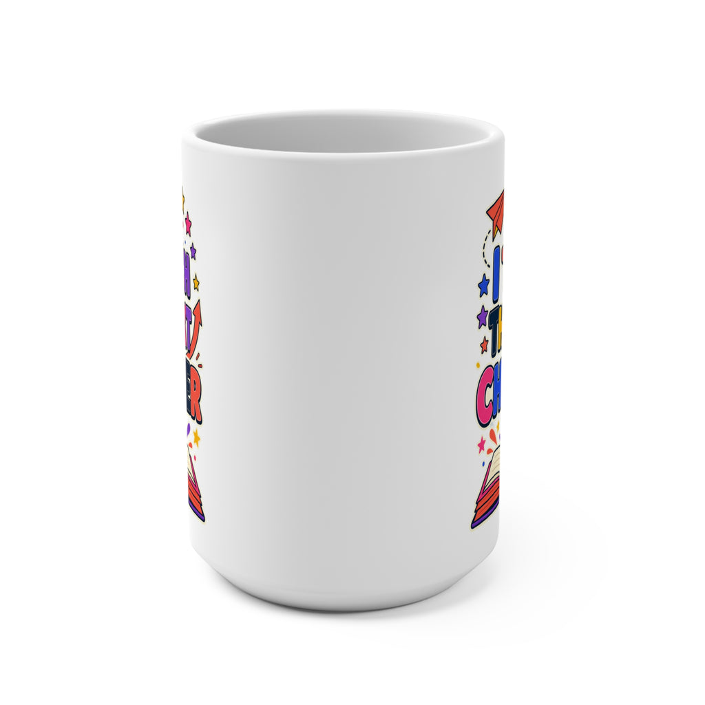 I Teach the Next Chapter Mug - Inspirational Teacher Coffee Cup - Colorful Teacher Appreciation and Back-to-School Gift