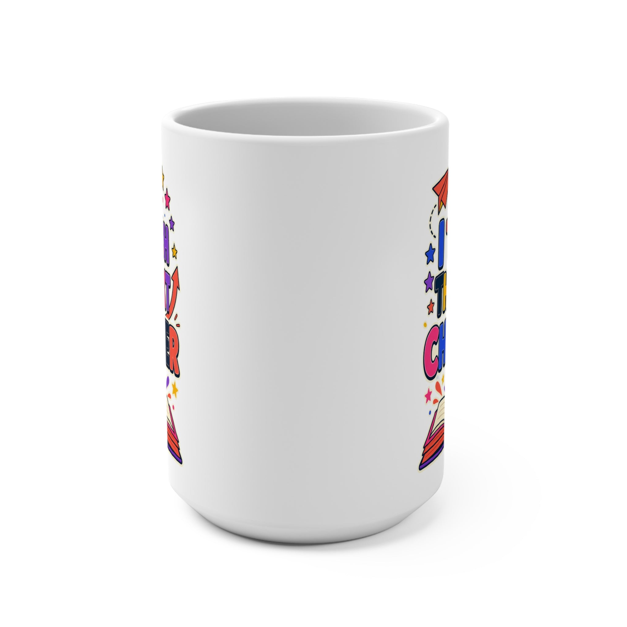I Teach the Next Chapter Mug - Inspirational Teacher Coffee Cup - Colorful Teacher Appreciation and Back-to-School Gift