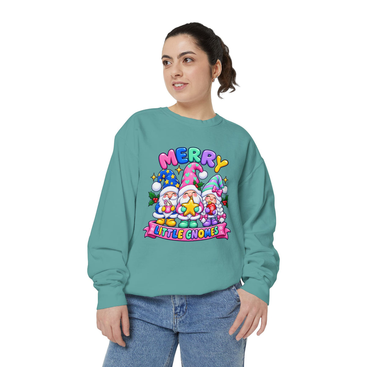 Merry Little Gnomes Sweatshirt Cute Christmas Holiday Crewneck