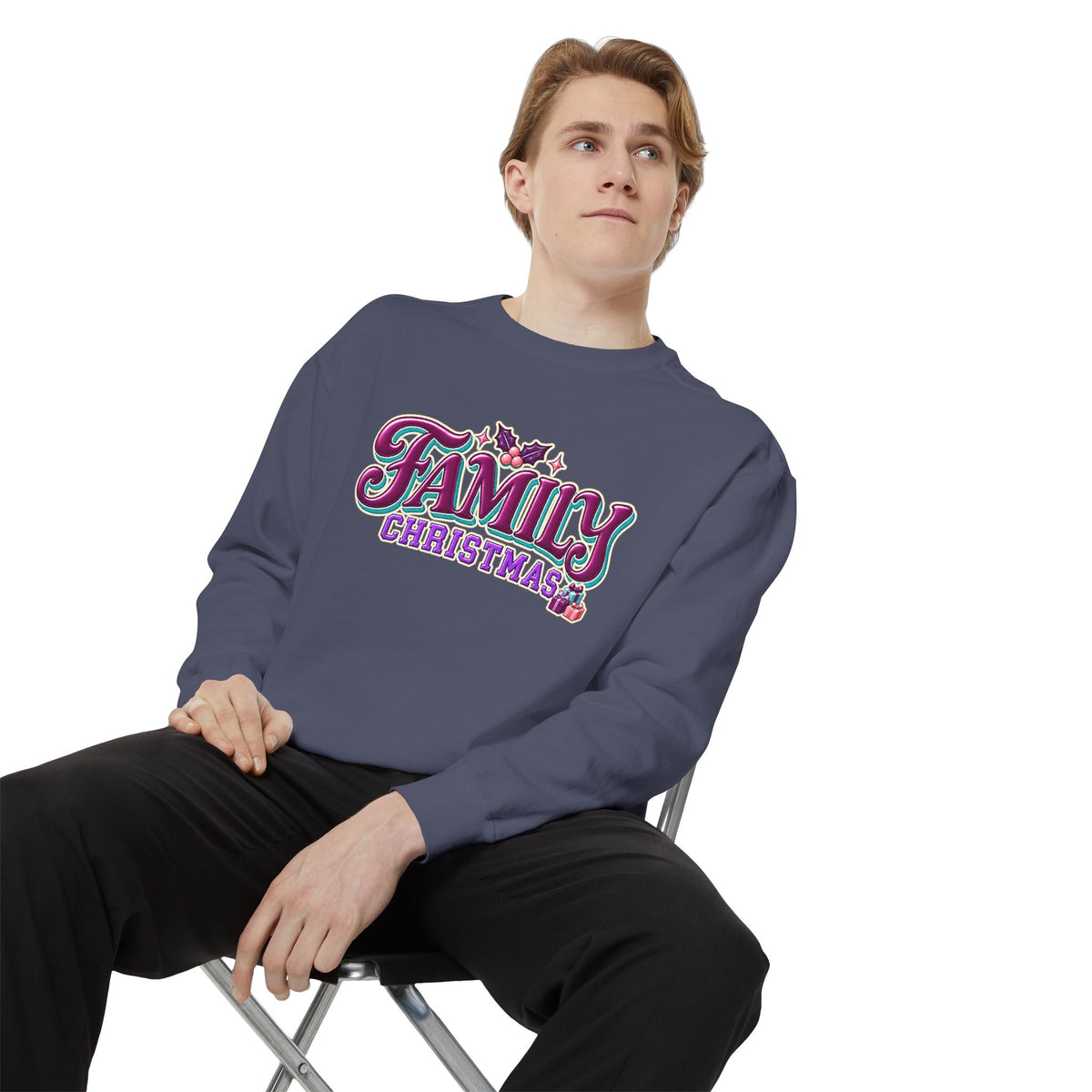 Family Christmas Retro Holiday Sweatshirt