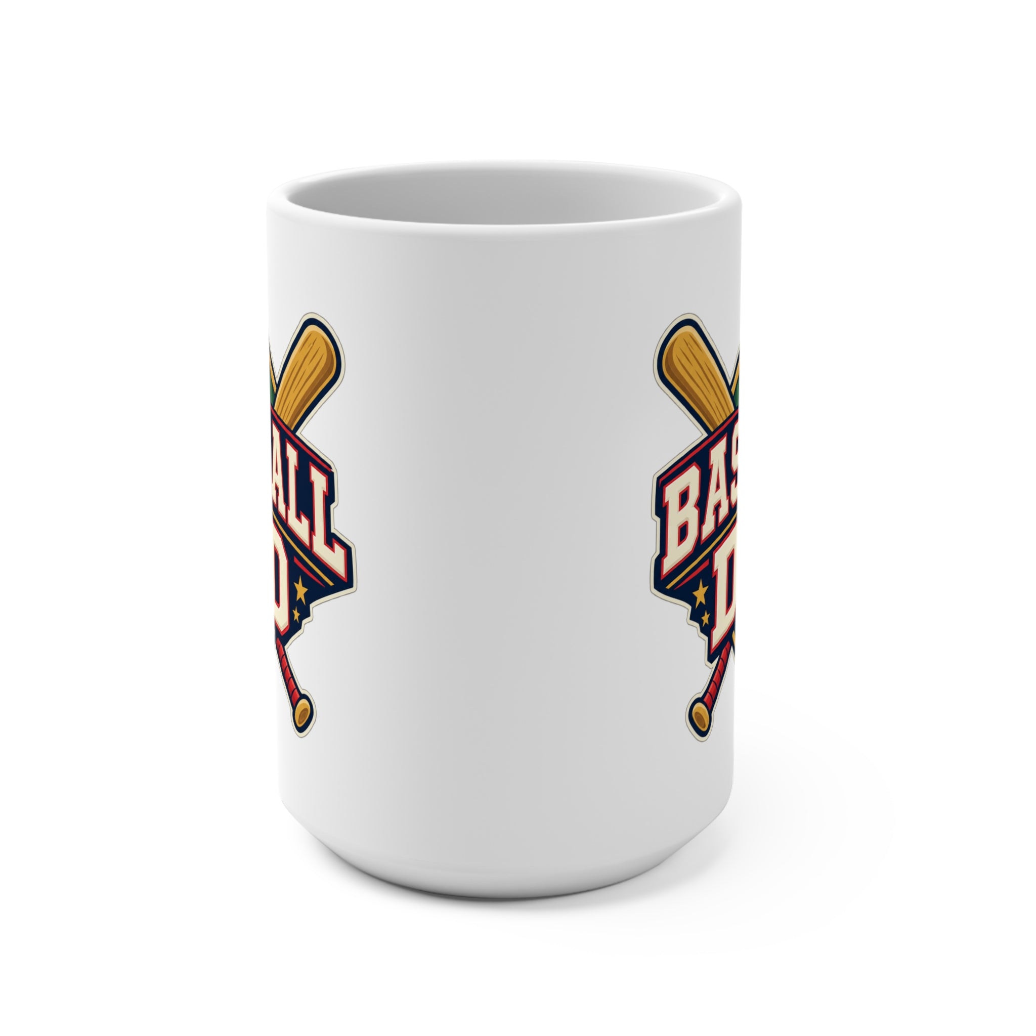 Baseball Dad Bats and Ball Mug - Ceramic Coffee Cup for Proud Baseball Fathers, Father’s Day Gift