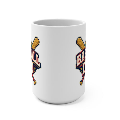 Baseball Dad Bats and Ball Mug - Ceramic Coffee Cup for Proud Baseball Fathers, Father’s Day Gift