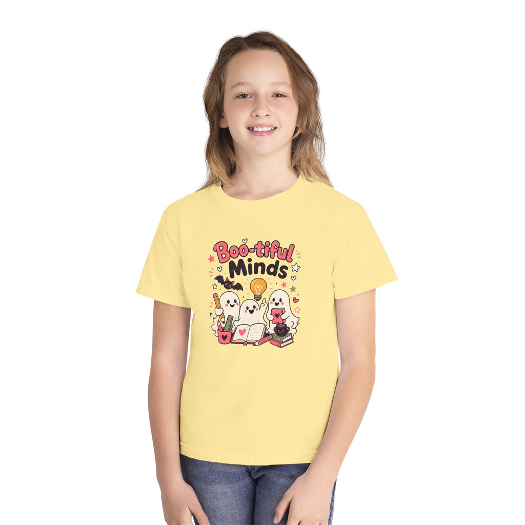 Boo-tiful Minds Youth Halloween Learning Tee 👻💡