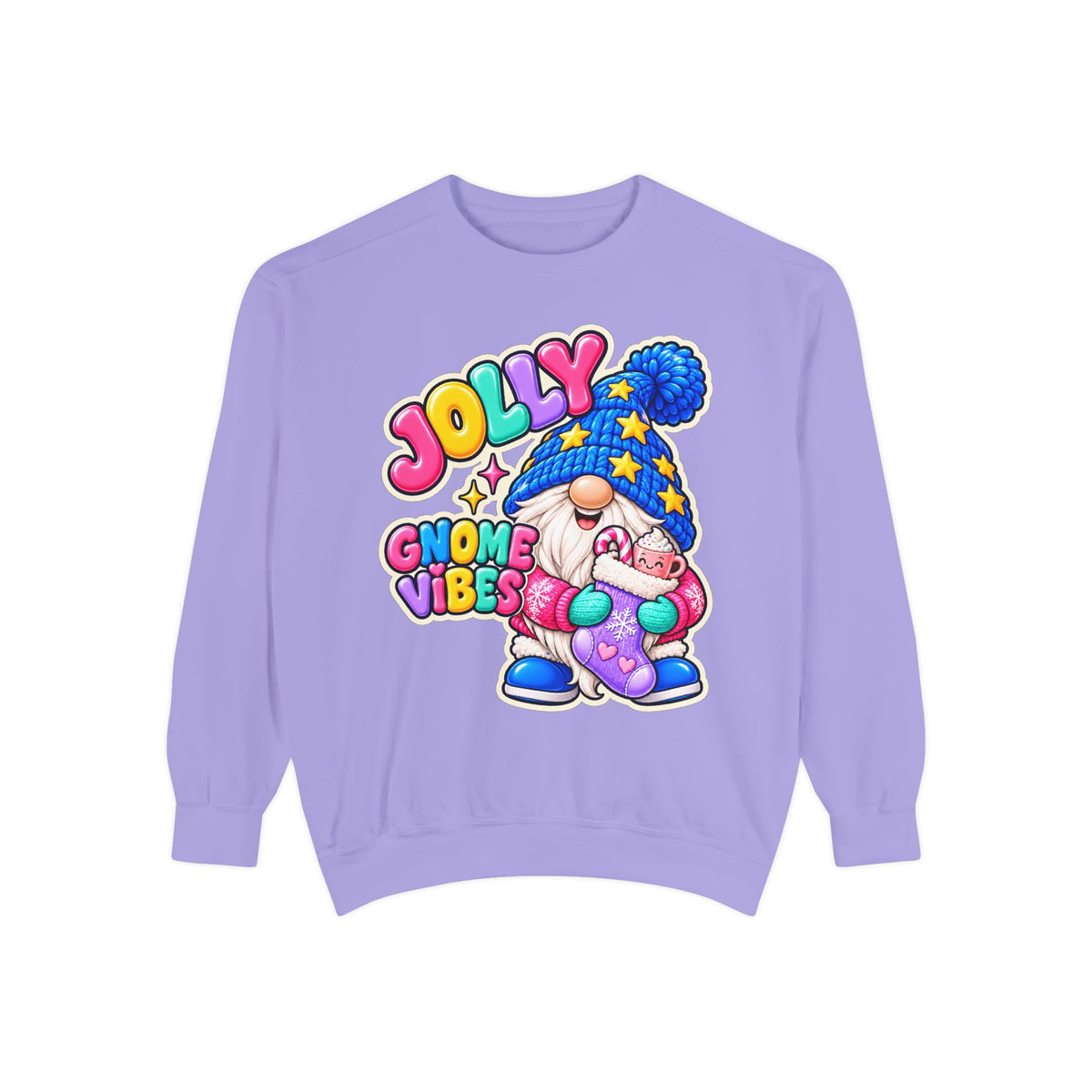 Jolly Gnome Vibes Christmas Sweatshirt