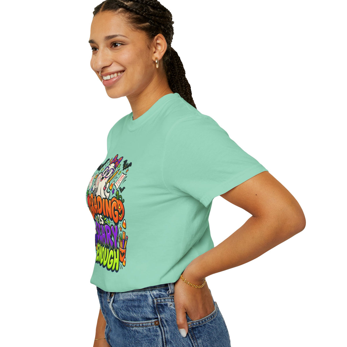 Grading Is Scary Enough T-Shirt — Halloween Teacher Funny Tee
