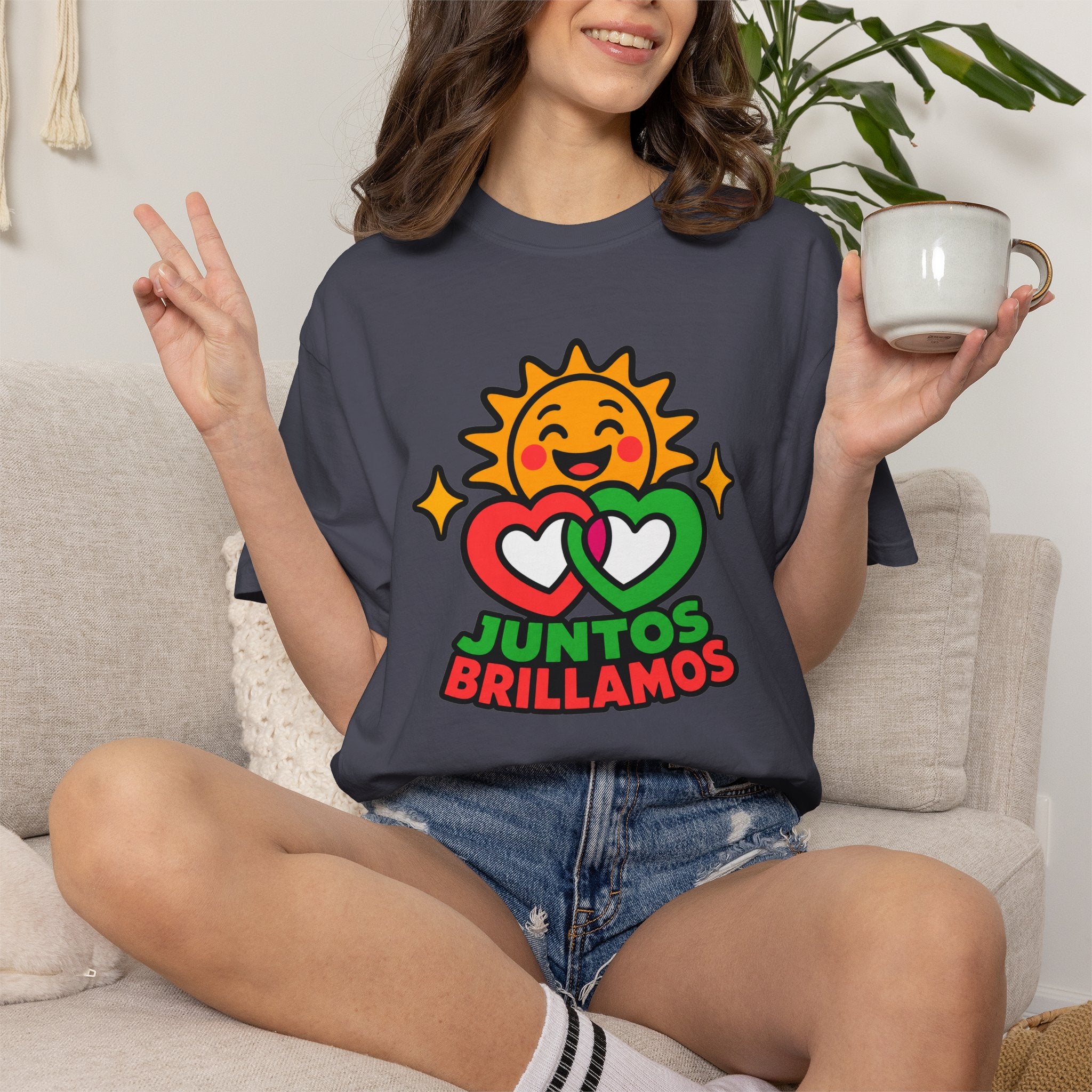 Juntos Brillamos Latino Heritage Heavyweight Tee ☀️❤️