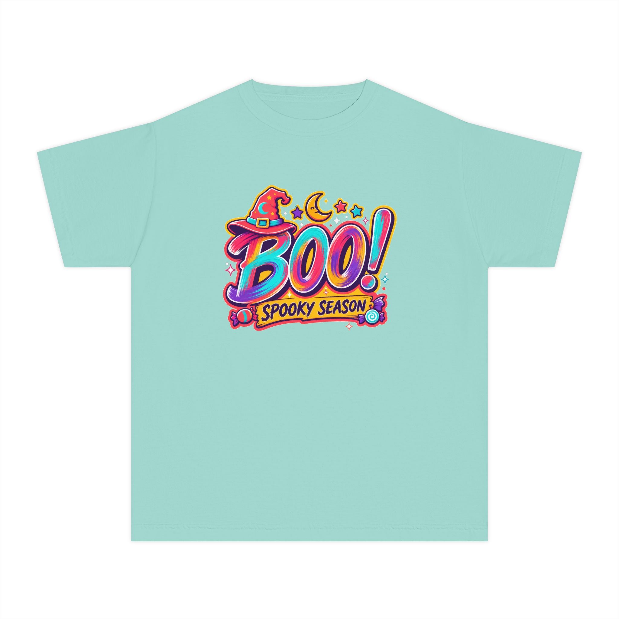 🎃 BOO! Spooky Season Youth Retro Tee ✨