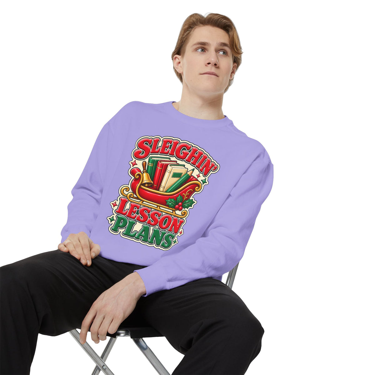Sleighin’ Lesson Plans Christmas Teacher Sweatshirt