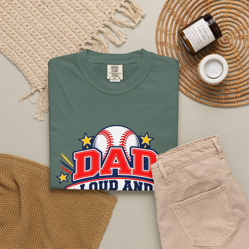 Baseball Dad Loud and Proud Comfort Colors® Tee ⚾️⭐