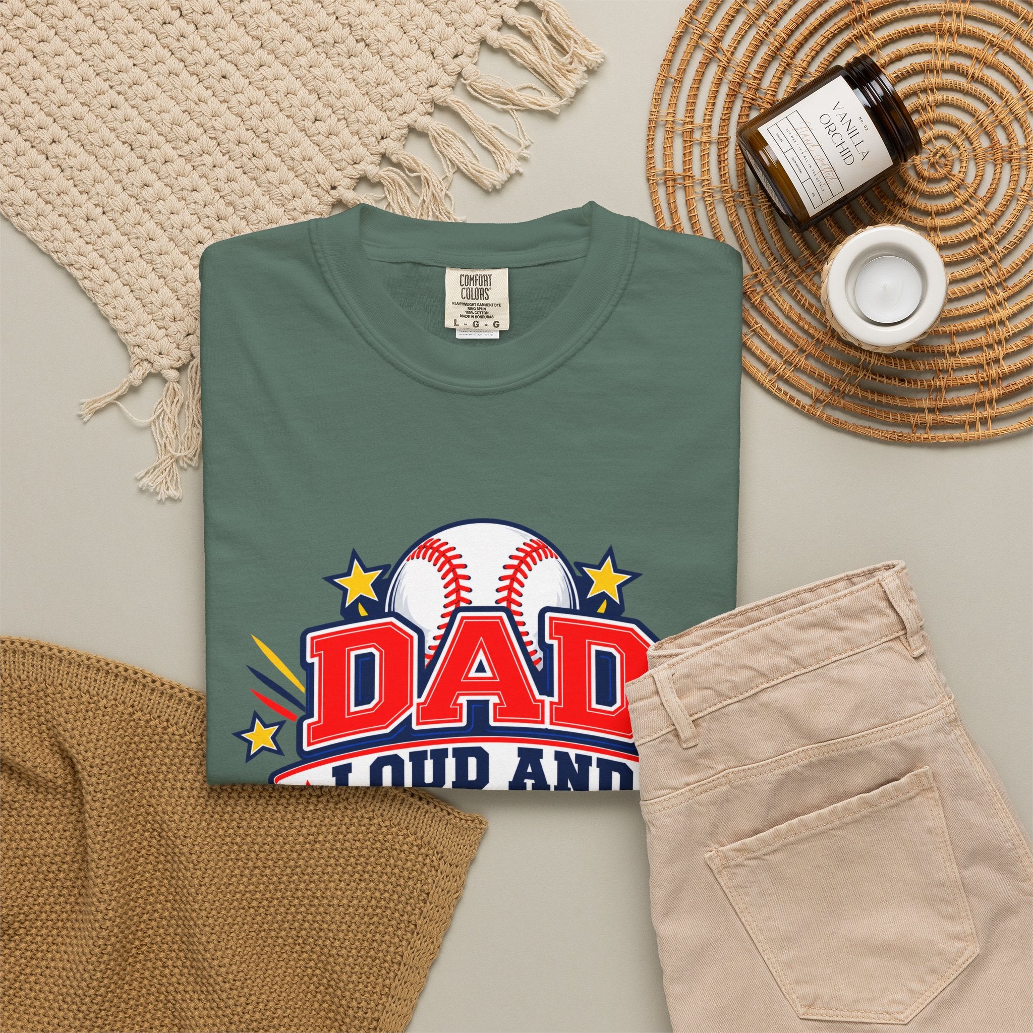 Baseball Dad Loud and Proud Comfort Colors® Tee ⚾️⭐
