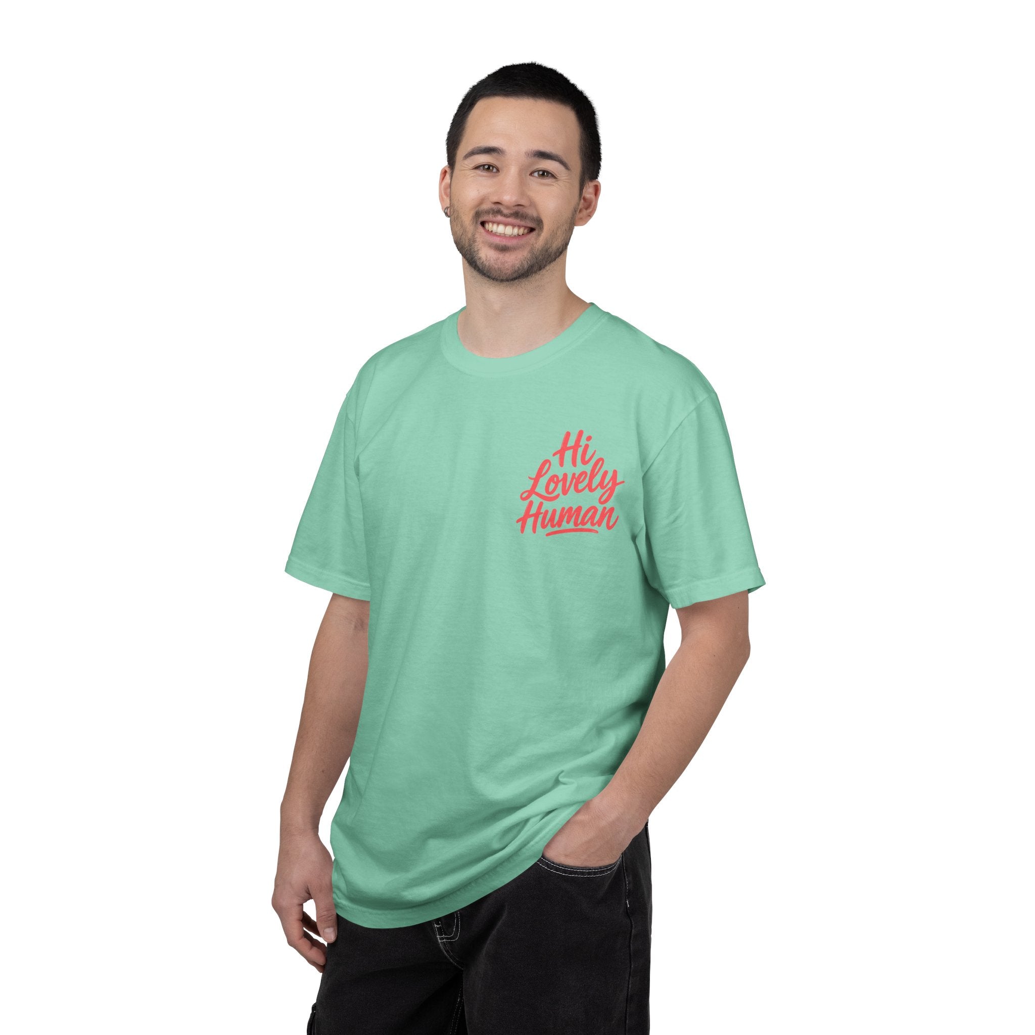 Hi Lovely Human Navy Garment-Dyed Comfort Colors® T-Shirt