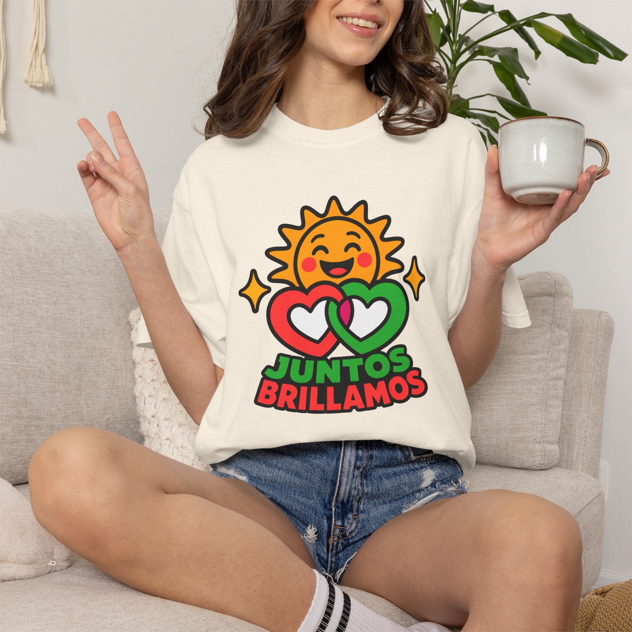 Juntos Brillamos Latino Heritage Heavyweight Tee ☀️❤️