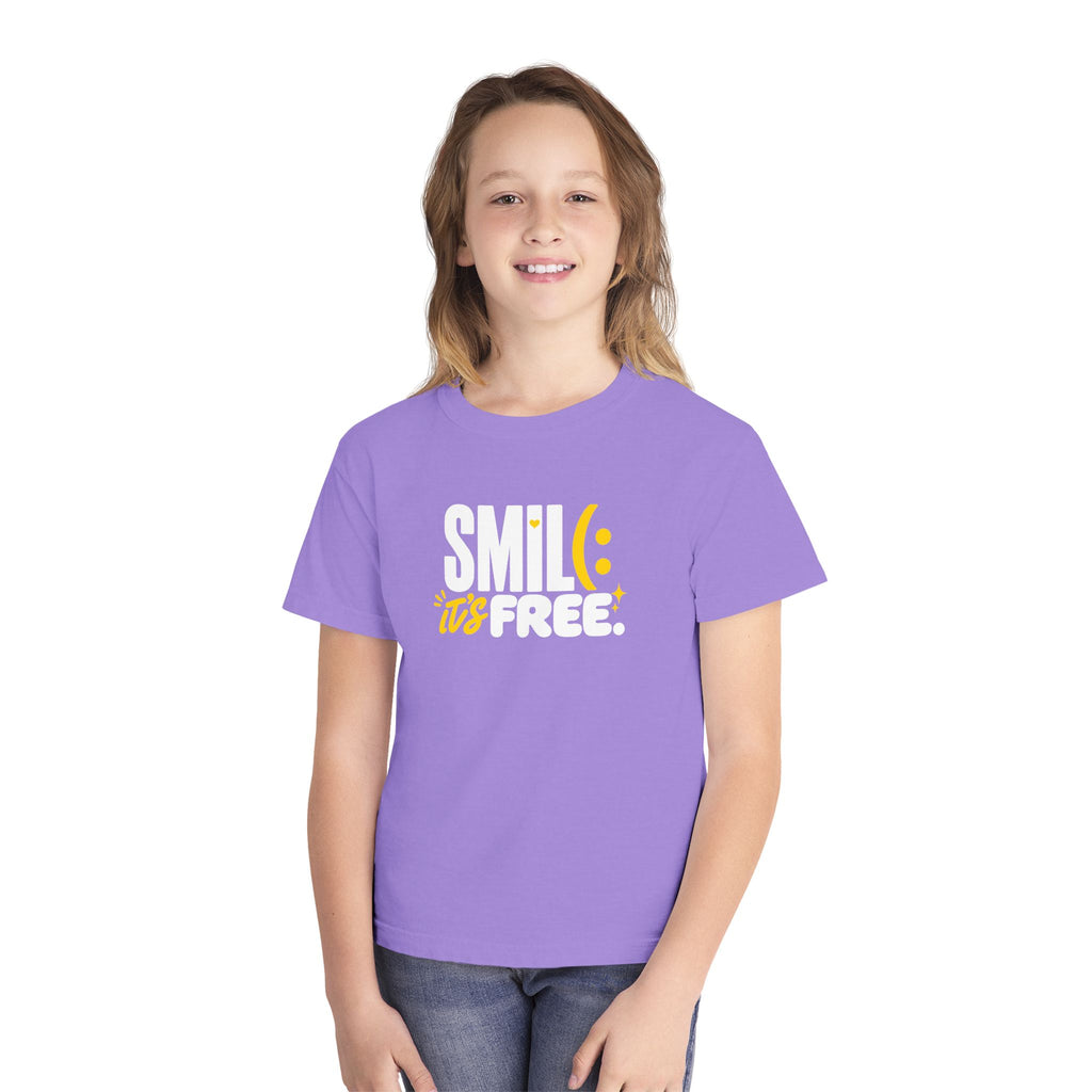 SMILE IT’S FREE! Youth Garment-Dyed Tee