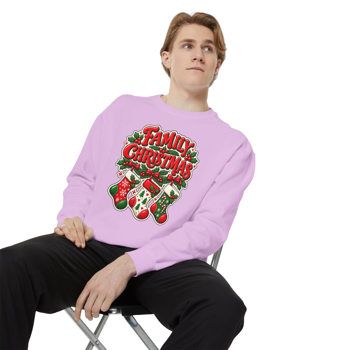 Family Christmas Stocking Holiday Sweatshirt