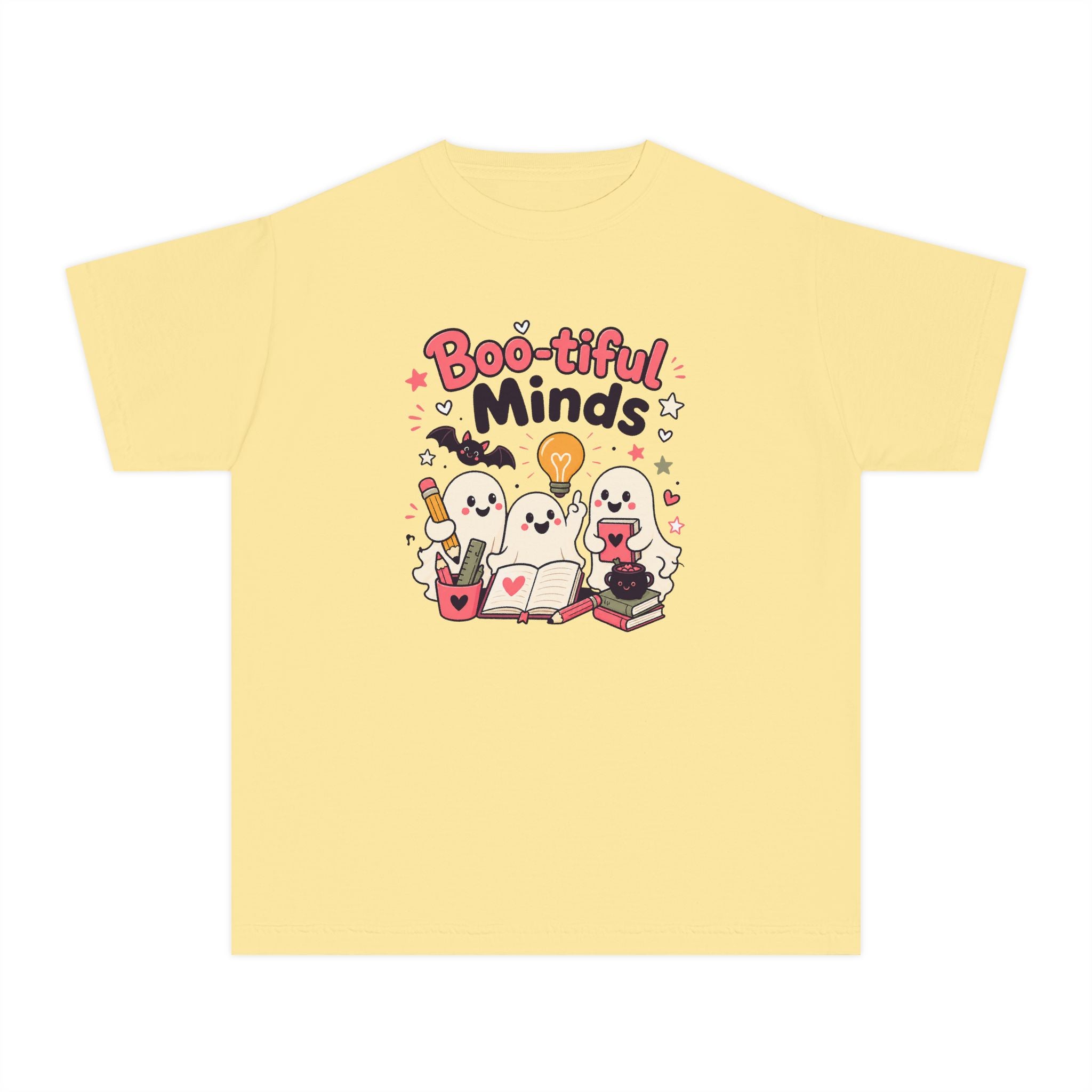 Boo-tiful Minds Youth Halloween Learning Tee 👻💡