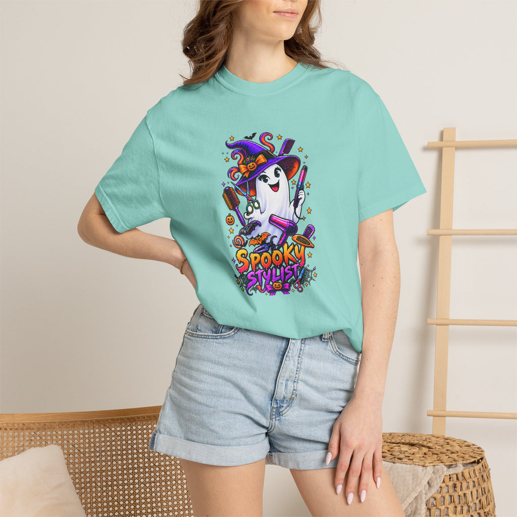 Spooky Stylist Halloween Tee – Adult Unisex Beauty Salon Party Shirt