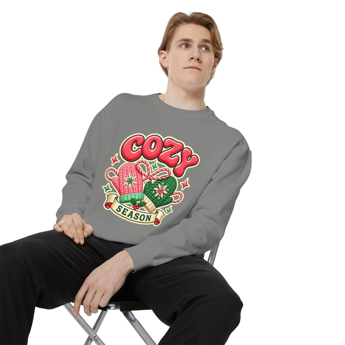 Cozy Season Christmas Sweatshirt 🧤🎄☕️