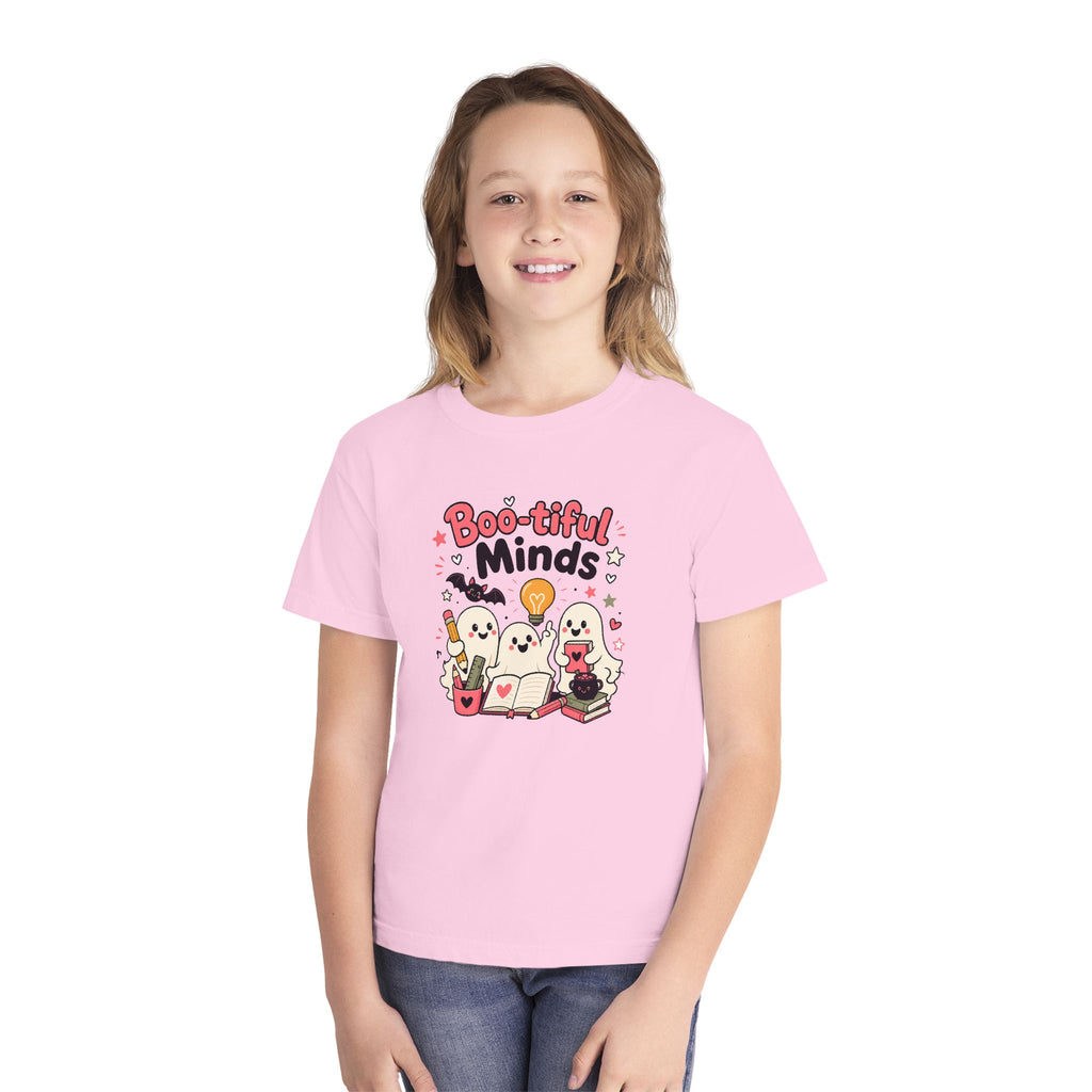 Boo-tiful Minds Youth Halloween Learning Tee 👻💡