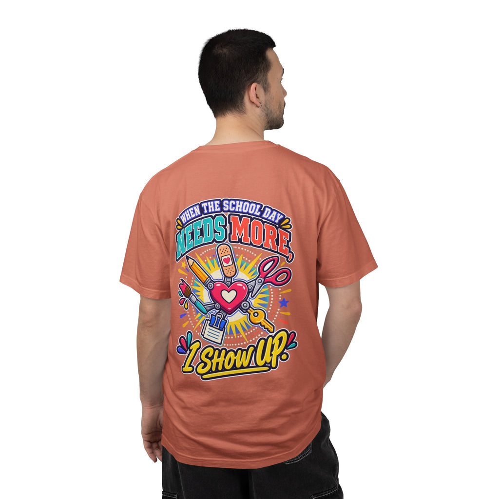 Here to Help School Support Staff Comfort Colors® Tee 🍎✏️