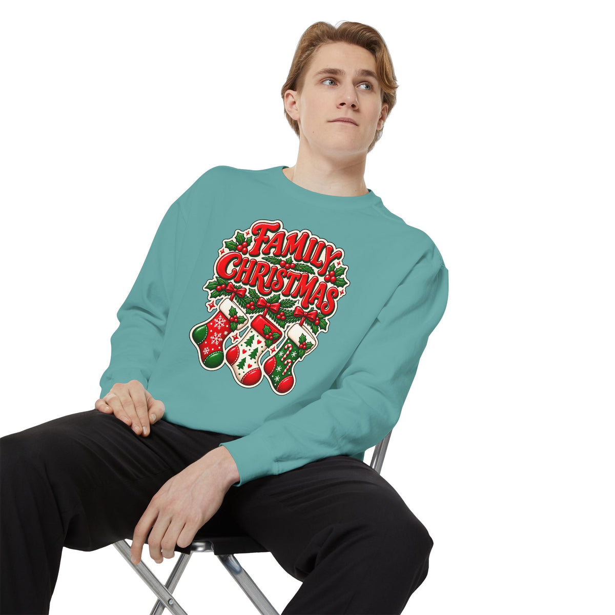 Family Christmas Stocking Holiday Sweatshirt