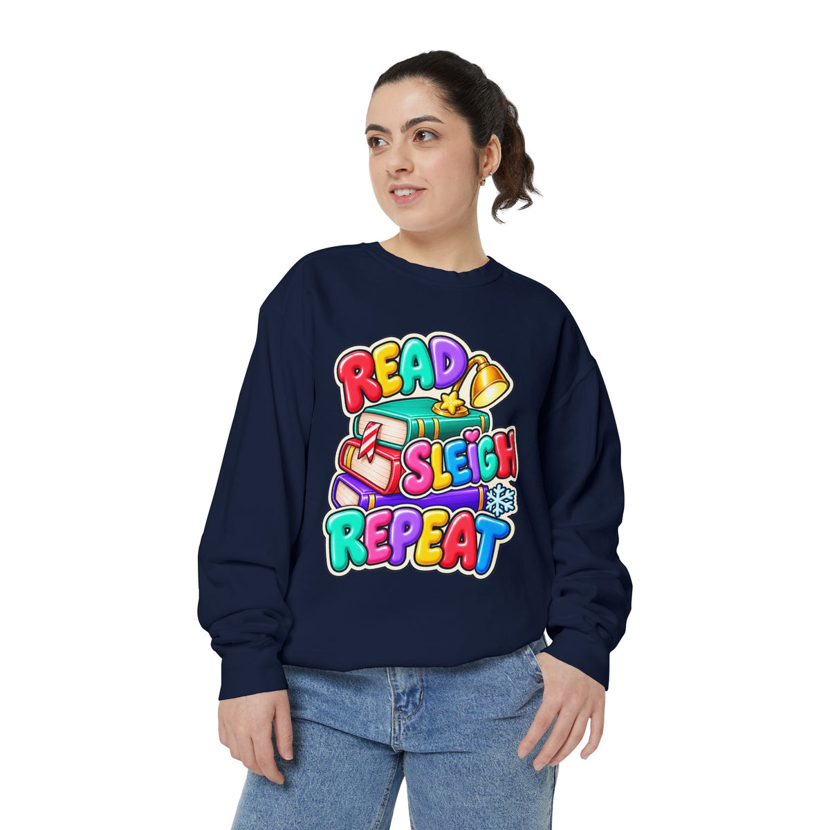 Read, Sleigh, Repeat Christmas Sweatshirt 📚🔔❄️