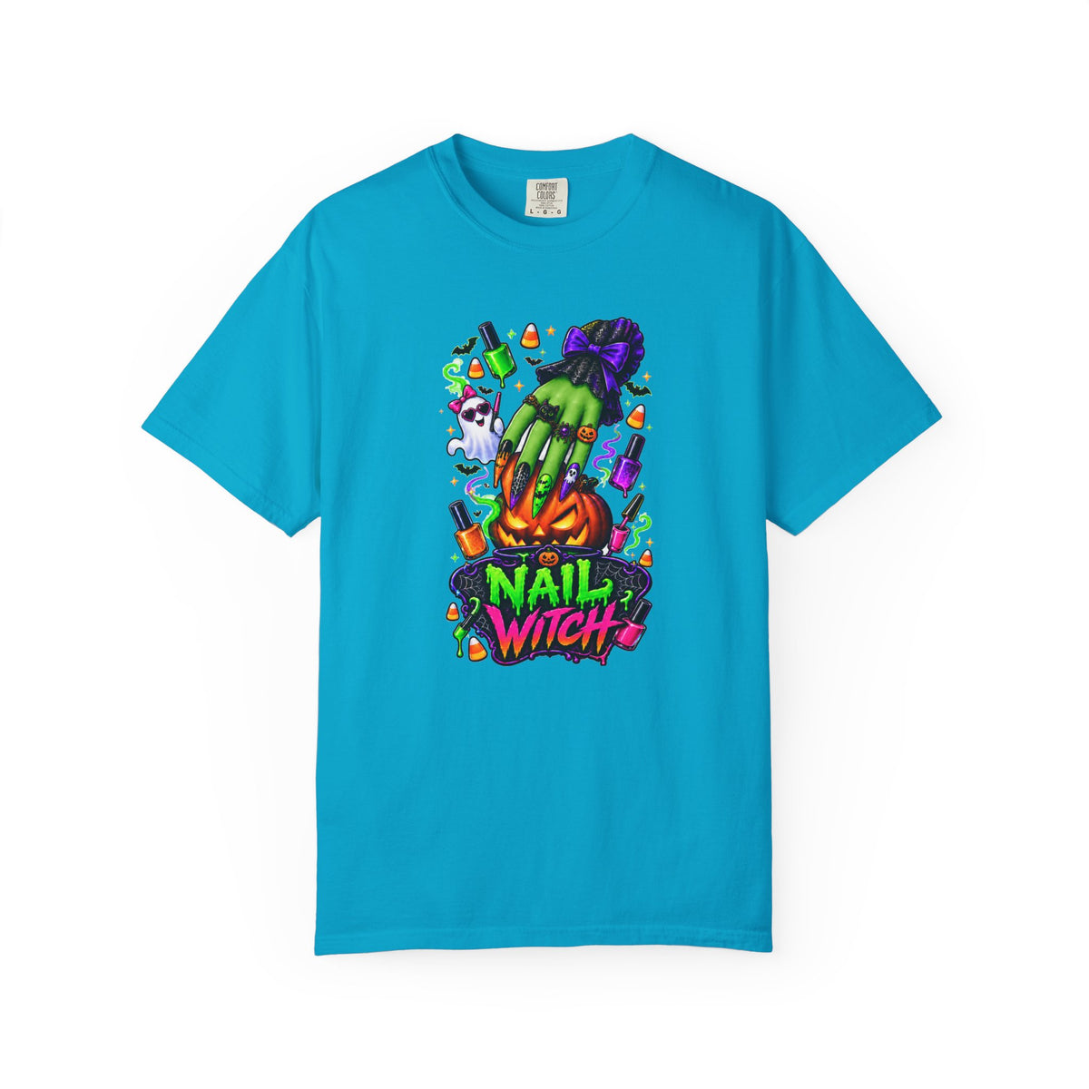 Nail Witch Halloween Tee – Adult Unisex Nail Tech & Beauty Salon Shirt