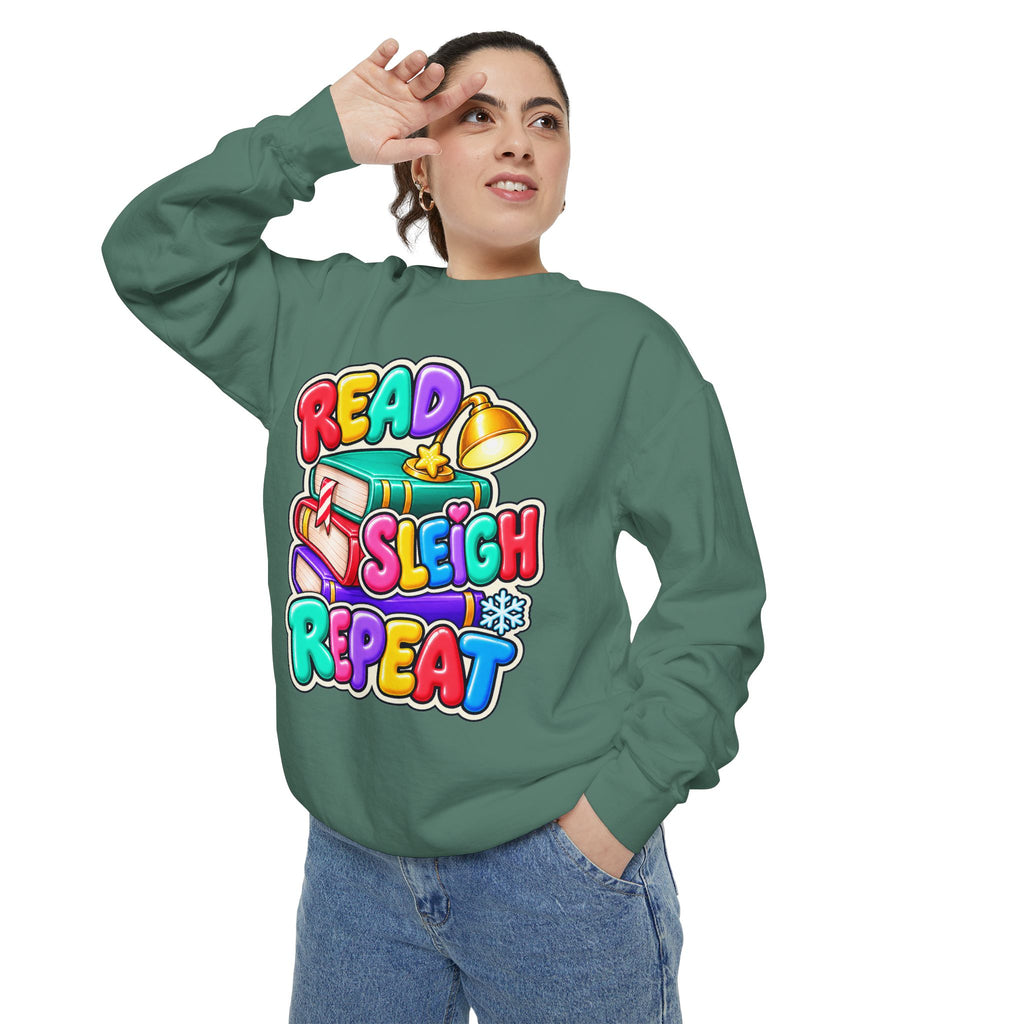Read, Sleigh, Repeat Christmas Sweatshirt 📚🔔❄️