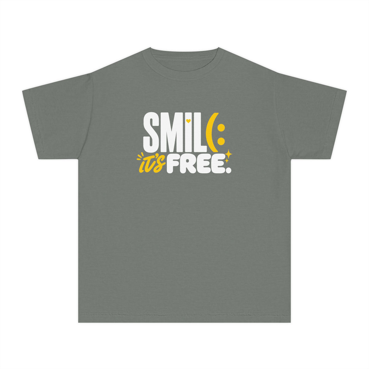 SMILE IT’S FREE! Youth Garment-Dyed Tee