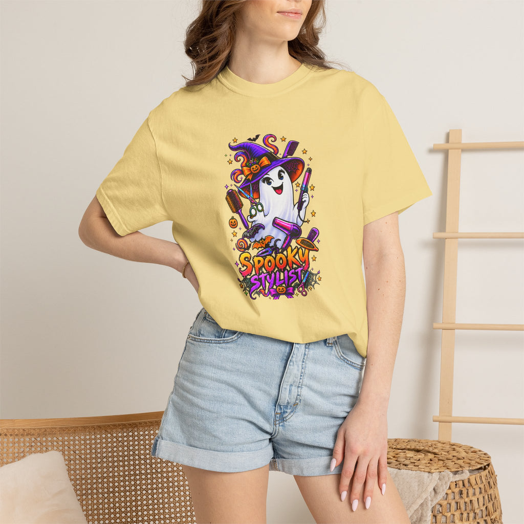 Spooky Stylist Halloween Tee – Adult Unisex Beauty Salon Party Shirt
